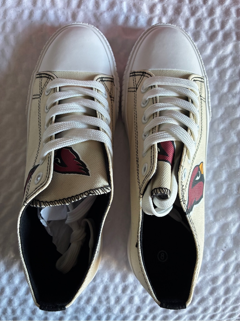 Arizona Cardinals Canvas Low-Top Sneakers Size 8